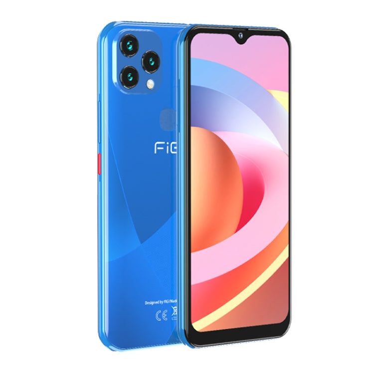 FIGI Note 1C, 4GB+32GB, Triple Back Cameras, 4500mAh Battery, Face ID & Fingerprint Identification, 6.6 inch Android 11 MTK6771 Helio P60 Octa Core up to 2.0GHz, Network: 4G, OTG, Dual SIM, EU Plug(Blue)