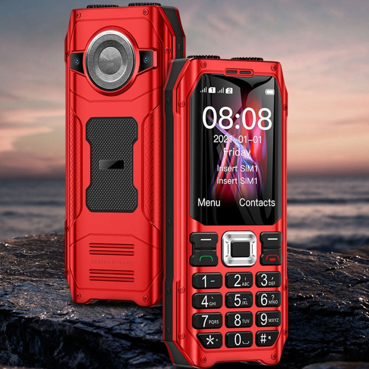 K80 Triple Proofing Elder Phone, Waterproof Shockproof Dustproof, 1800mAh Battery, 2.4 inch, 21 Keys, LED Flashlight, FM, SOS, Dual SIM, Network: 2G (Red)