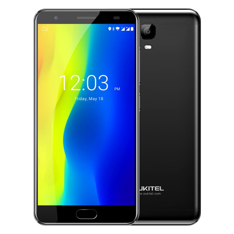 [HK Warehouse] OUKITEL K6000 Plus, 4GB+64GB, 6080mAh Large Capacity, Fingerprint Identification, 12V/2A Quick Charging, 5.5 inch Android 7.0 MTK6750T Octa Core up to 1.5GHz, Network: 4G, Dual SIM, OTG, OTA(Black)