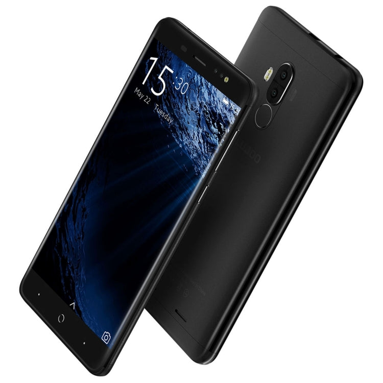 [HK Warehouse] BLUBOO D1, 2GB+16GB, Dual Rear Cameras, Fingerprint Identification, 5.0 inch Android 7.0 MTK6580A Quad Core up to 1.3GHz, Network: 3G, WiFi,  GPS, Bluetooth, Dual SIM(Black)