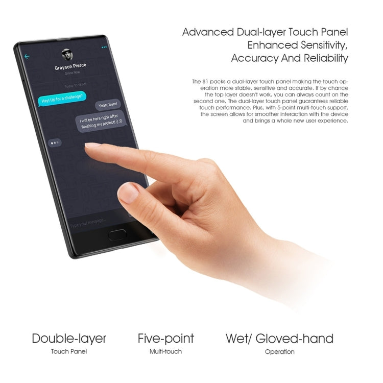 [HK Warehouse] BLUBOO S1, 6GB+64GB, Dual Back Cameras, Fingerprint Identification, 5.5 inch Sharp 2.5D Curved Edgeless Android 7.0 MTK6757 (Helio P25) Octa Core up to 2.5GHz, Network: 4G, OTG