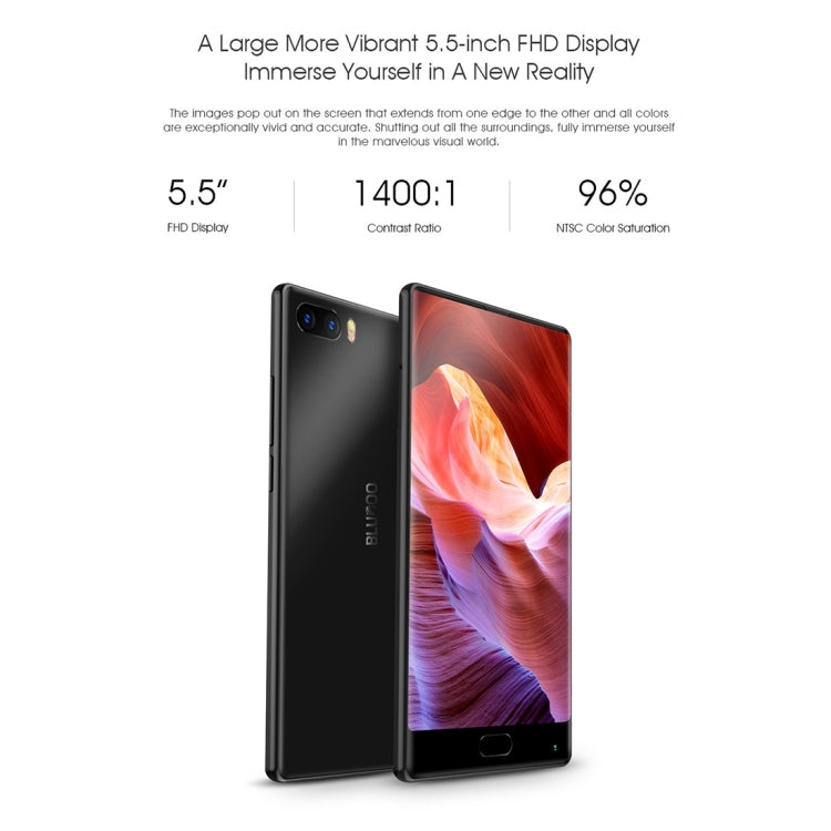 [HK Warehouse] BLUBOO S1, 6GB+64GB, Dual Back Cameras, Fingerprint Identification, 5.5 inch Sharp 2.5D Curved Edgeless Android 7.0 MTK6757 (Helio P25) Octa Core up to 2.5GHz, Network: 4G, OTG