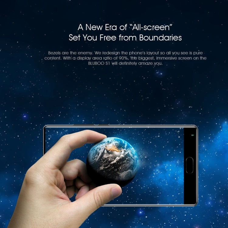 [HK Warehouse] BLUBOO S1, 6GB+64GB, Dual Back Cameras, Fingerprint Identification, 5.5 inch Sharp 2.5D Curved Edgeless Android 7.0 MTK6757 (Helio P25) Octa Core up to 2.5GHz, Network: 4G, OTG