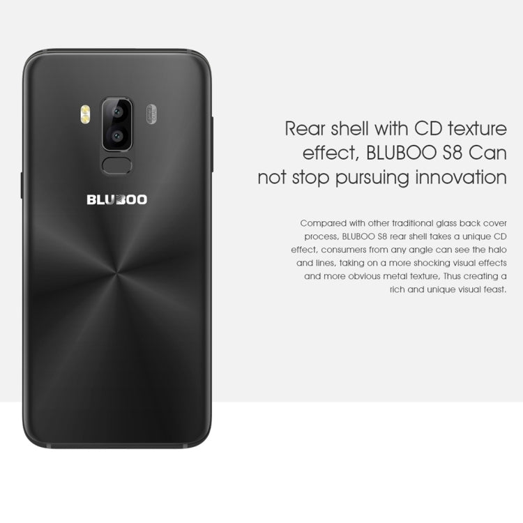 [HK Warehouse] BLUBOO S8, 3GB+32GB, Dual Rear Cameras, Fingerprint Identification, 5.7 inch Android 7.0 MTK6750T Octa Core up to 1.5GHz, Network: 4G, Dual SIM(Gold)