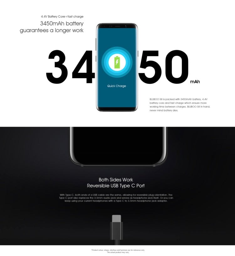 [HK Warehouse] BLUBOO S8, 3GB+32GB, Dual Rear Cameras, Fingerprint Identification, 5.7 inch Android 7.0 MTK6750T Octa Core up to 1.5GHz, Network: 4G, Dual SIM(Gold)
