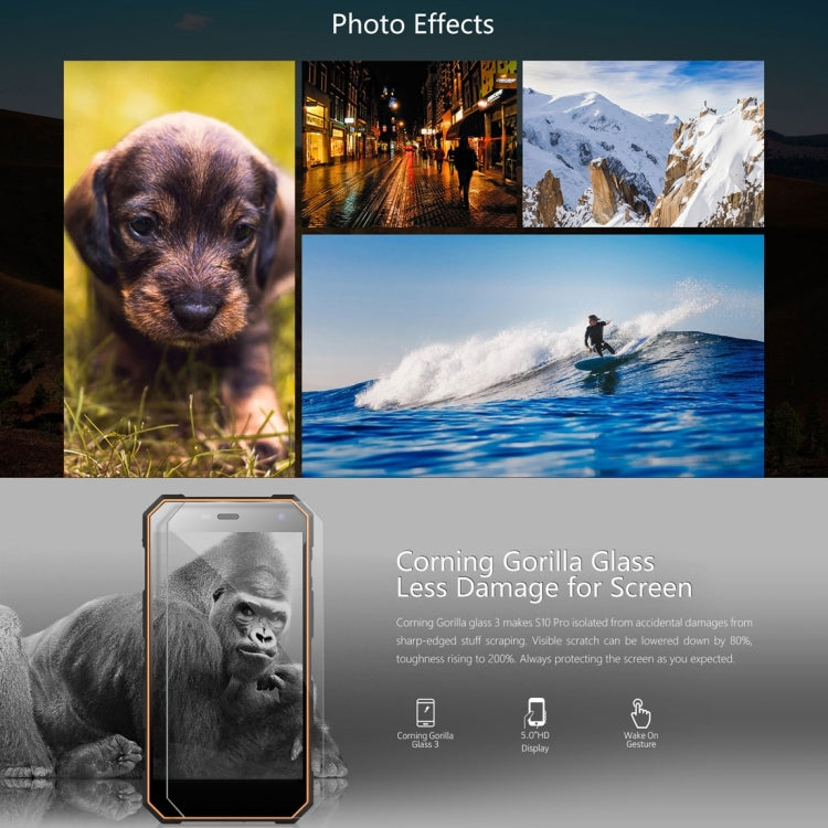 NOMU S10 Pro Triple Proofing Phone, 3GB+32GB, IP68 Waterproof Dustproof Shockproof, 5000mAh Battery, 5.0 inch Android 7.0 MTK6737T Quad Core up to 1.5GHz, Network: 4G, Dual SIM, OTG