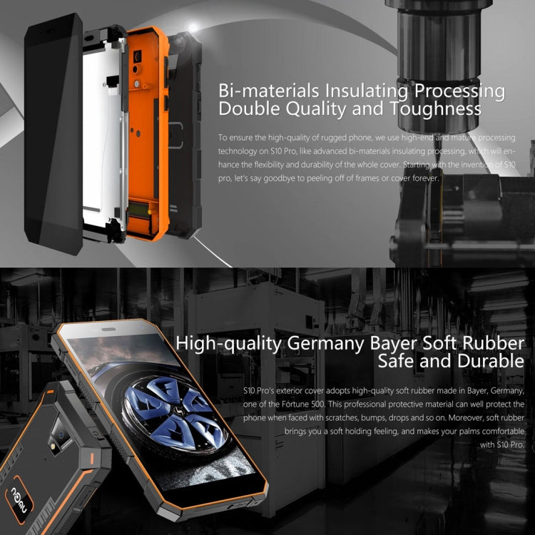NOMU S10 Pro Triple Proofing Phone, 3GB+32GB, IP68 Waterproof Dustproof Shockproof, 5000mAh Battery, 5.0 inch Android 7.0 MTK6737T Quad Core up to 1.5GHz, Network: 4G, Dual SIM, OTG