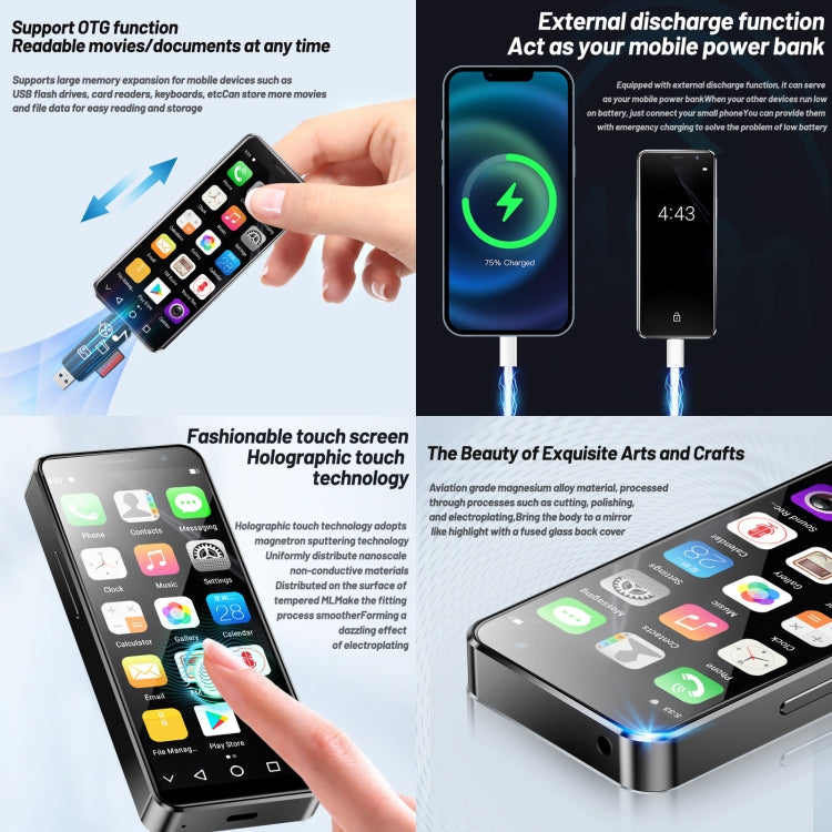 SOYES XS16 Pro,  4GB+128GB, 4.0 inch Android 9.0 MTK6762 Octa Core up to 2.0GHz, OTG, Network: 4G, Dual SIM  - Black
