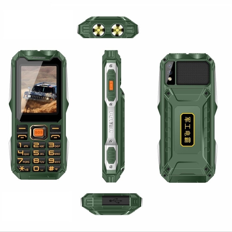 Q8-1 Triple Proofing Elder Phone, 16800mAh Battery, 2.4 inch, 21 Keys, Bluetooth, LED Flashlight, FM, SOS, Dual SIM, Network: 4G