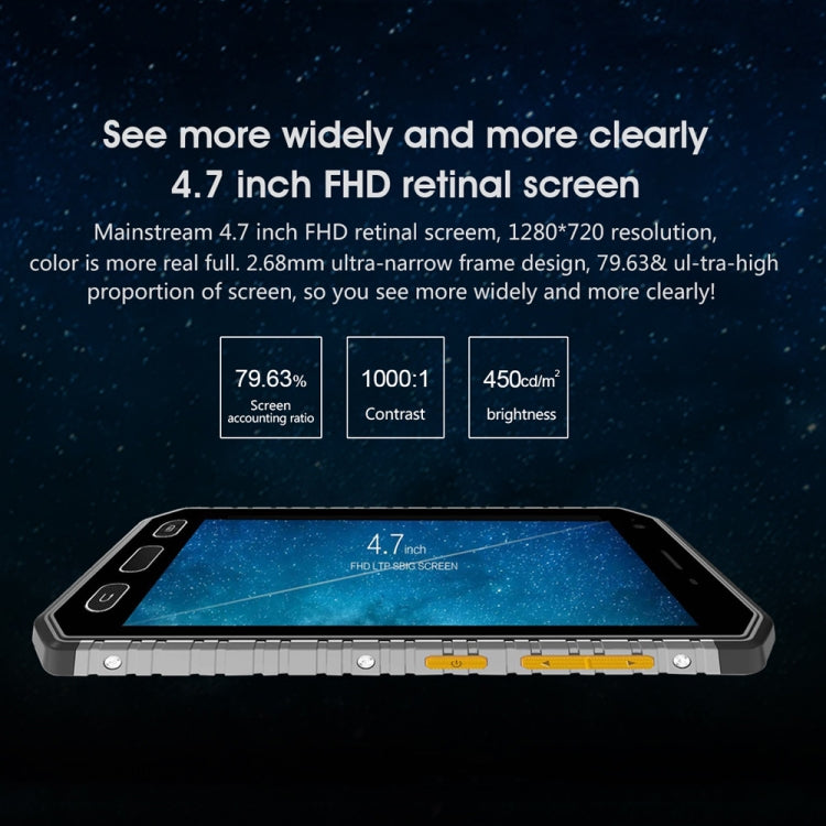 [HK Warehouse] E&L S30 Triple Proofing Phone, 2GB+16GB, IP68 Waterproof Dustproof Shockproof, Fingerprint Identification, 4.7 inch Android 7.0 MTK6737 Quad Core up to 1.5GHz, MIL-STD-810G Certified(Black)
