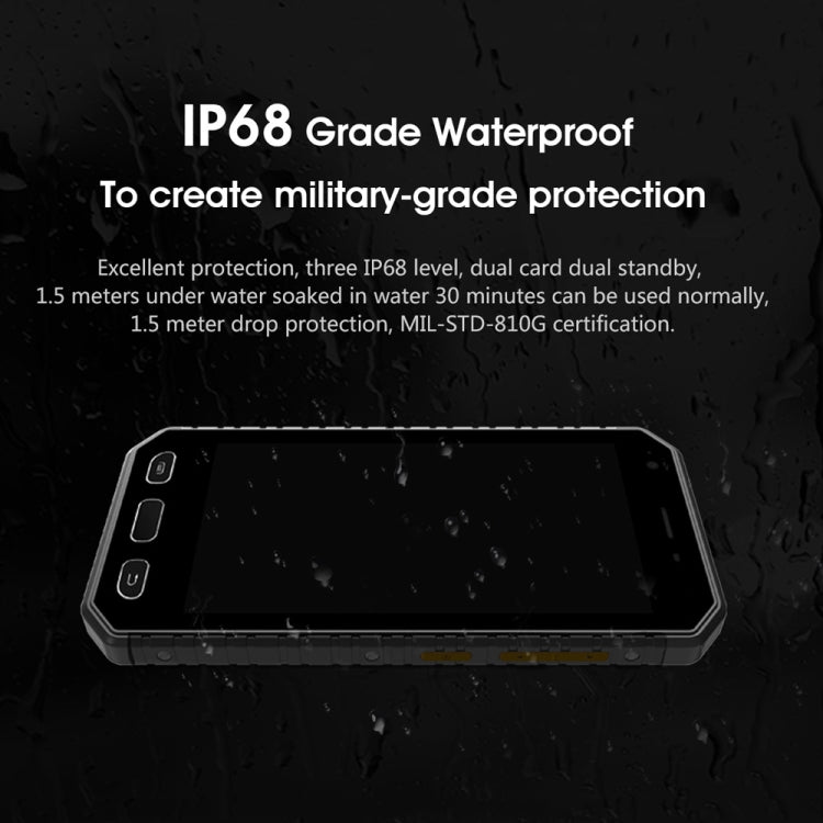 [HK Warehouse] E&L S30 Triple Proofing Phone, 2GB+16GB, IP68 Waterproof Dustproof Shockproof, Fingerprint Identification, 4.7 inch Android 7.0 MTK6737 Quad Core up to 1.5GHz, MIL-STD-810G Certified(Black)