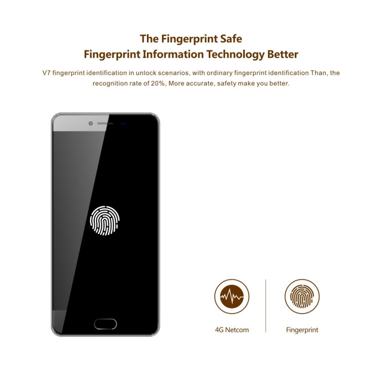 [HK Warehouse] KEN XIN DA V7, 2GB+16GB, Fingerprint Identification, 5.0 inch Android 6.0 MTK6735 Quad Core up to 1.5GHz, Network: 4G, Dual SIM