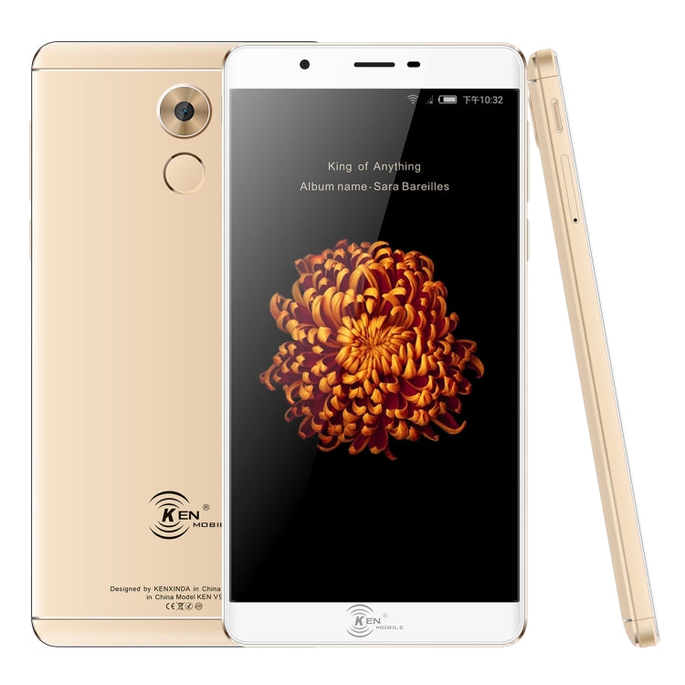 [HK Warehouse] KEN XIN DA V9, 2GB+16GB, Fingerprint Identification, 6.0 inch Android 6.0 MTK6753 Octa Core up to 1.5GHz, Network: 4G, Dual SIM