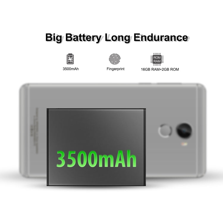 [HK Warehouse] KEN XIN DA V9, 2GB+16GB, Fingerprint Identification, 6.0 inch Android 6.0 MTK6753 Octa Core up to 1.5GHz, Network: 4G, Dual SIM