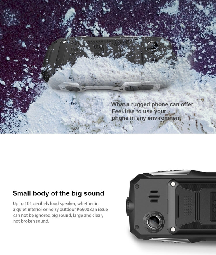 E&L K6900 Triple Proofing Phone, IP68 Waterproof Dustproof Shockproof, 1.8 inch, Bluetooth, FM, Flashlight, Dual SIM(Red)