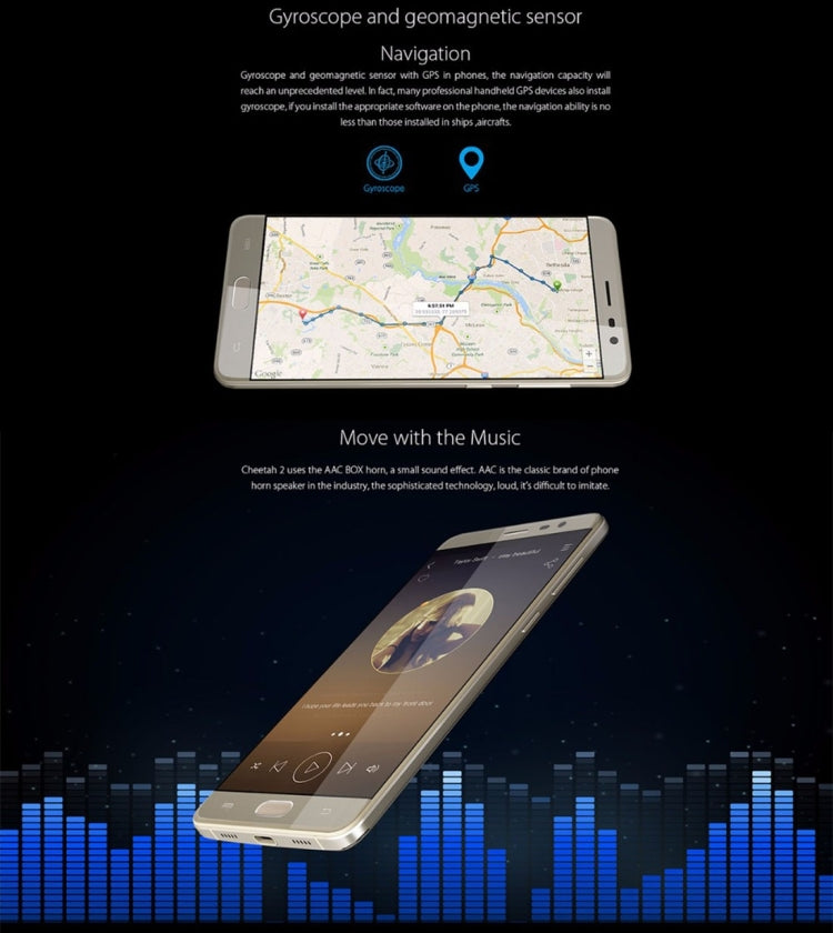 [HK Warehouse] CUBOT CHEETAH 2 32GB, Network: 4G, Dual SIM, Dual Camera, 5.5 inch IPS Screen, Android 6.0 OS, MT6753 OCTA-Core 1.3GHz, RAM: 3GB, Support OTG,WAP, WiFi, GPS, Handwrite/Keypad, 256GB TF Card