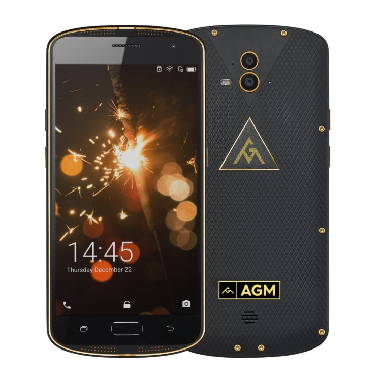 AGM  X1 Triple Proofing Phone, 4GB+64GB, Fingerprint Identification, Dual 13.0MP Back Cameras, 5400mAh Battery, IP68 Waterproof Dustproof Shockproof, 5.5 inch Android 5.1 Snapdragon 617 Octa Core, Network: 4G, OTG, NFC