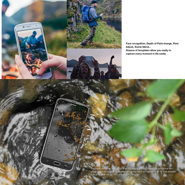 AGM  X1 Triple Proofing Phone, 4GB+64GB, Fingerprint Identification, Dual 13.0MP Back Cameras, 5400mAh Battery, IP68 Waterproof Dustproof Shockproof, 5.5 inch Android 5.1 Snapdragon 617 Octa Core, Network: 4G, OTG, NFC