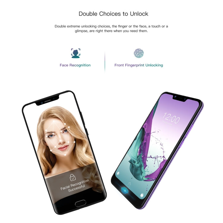 [HK Warehouse] DOOGEE Y7 Plus, 6GB+64GB, Dual Back Cameras, Face ID & DTouch Fingerprint, 5080mAh Battery, 6.18 inch U-notch Android 8.1 MTK6757 Octa Core up to 2.5GHz, Network: 4G, OTG, OTA, Dual SIM (Obsidian Black)