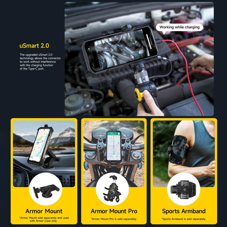 [HK Warehouse] Ulefone Armor 27T+ Rugged Phone, 12GB+256GB, Thermal Imager, Night Vision, 10600mAh, 6.78 inch Android 15 MediaTek Helio G99 Octa Core, Network: 4G, NFC, OTG  - Black