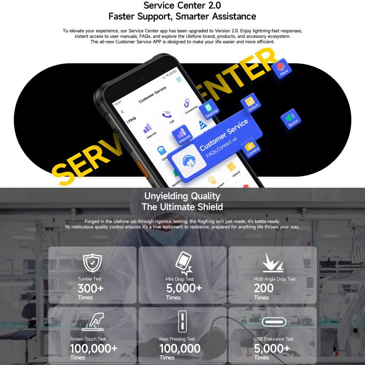 [HK Warehouse] Ulefone RugKing, 8GB+128GB, IP68/IP69K Rugged Phone, 5.99 inch Android 15 Unisoc T7255 Octa Core, Network: 4G, NFC, OTG  - Black