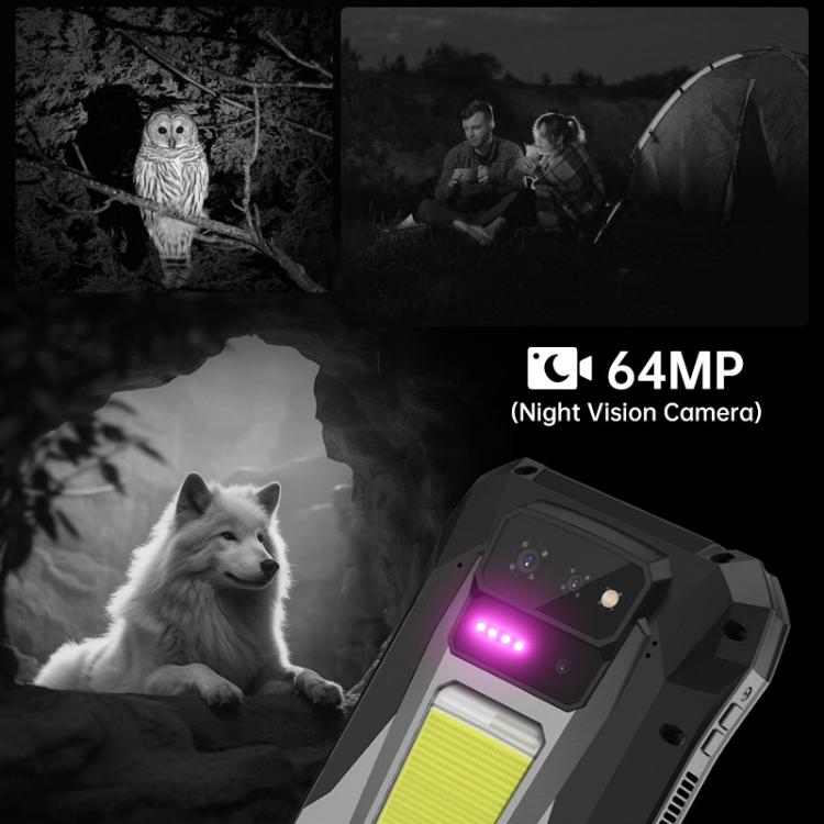 [HK Warehouse] Unihertz 8849 Tank X Projector Rugged Phone, 16GB+512GB, Side Fingerprint, Night Vision, 6.78 inch Android 15 MediaTek Dimensity 8200 Octa Core, Network: 5G, NFC  - Black