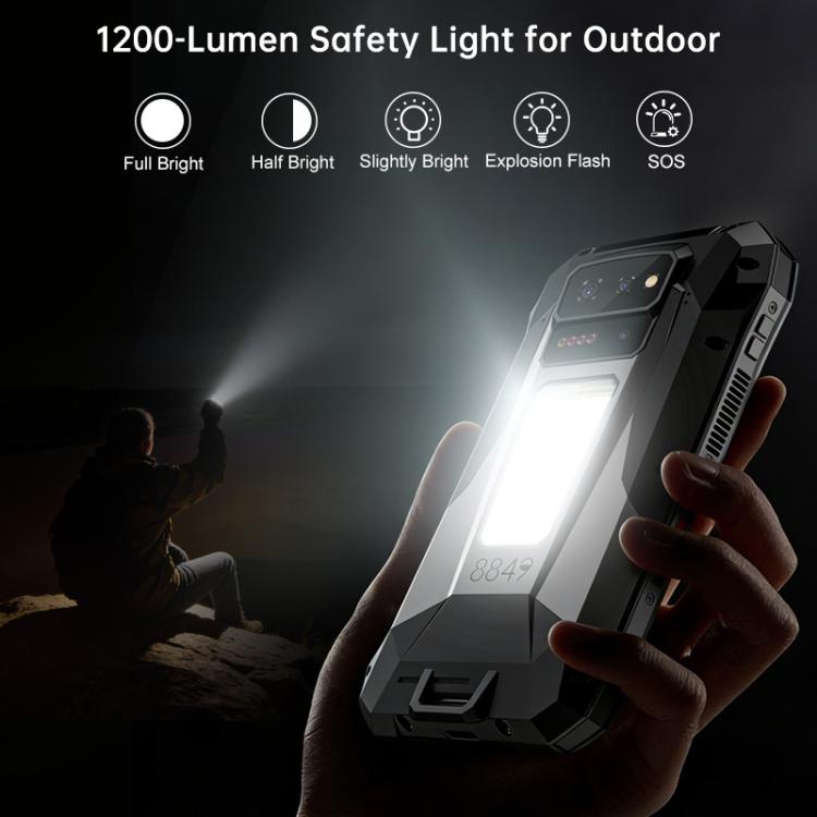 [HK Warehouse] Unihertz 8849 Tank X Projector Rugged Phone, 16GB+512GB, Side Fingerprint, Night Vision, 6.78 inch Android 15 MediaTek Dimensity 8200 Octa Core, Network: 5G, NFC  - Black