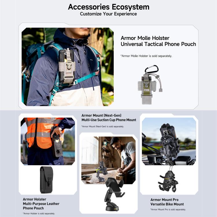 [HK Warehouse] Ulefone RugKing 5 Pro Rugged Phone, 8GB+256GB, Side Fingerprint, 20000mAh Battery, 6.78 inch Android 16 Unisoc T7250 Octa Core, Network: 4G, NFC, OTG  - Black