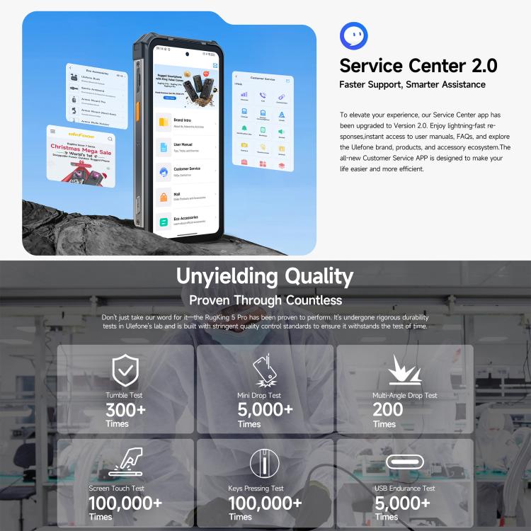 [HK Warehouse] Ulefone RugKing 5 Pro Rugged Phone, 8GB+256GB, Side Fingerprint, 20000mAh Battery, 6.78 inch Android 16 Unisoc T7250 Octa Core, Network: 4G, NFC, OTG  - Black