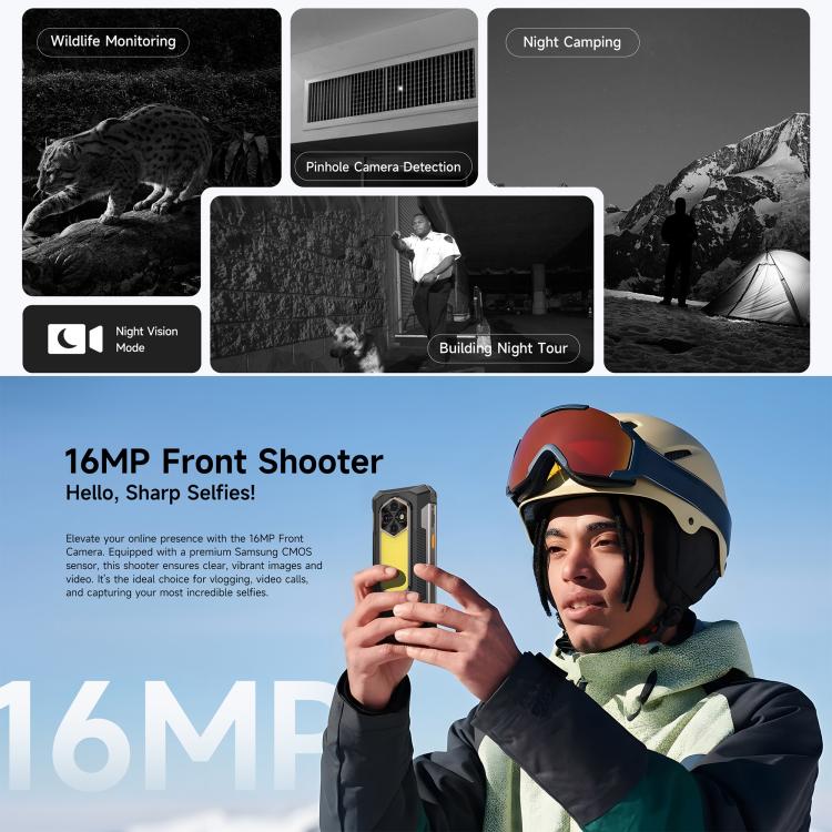 [HK Warehouse] Ulefone RugKing 5 Pro Rugged Phone, 8GB+256GB, Side Fingerprint, 20000mAh Battery, 6.78 inch Android 16 Unisoc T7250 Octa Core, Network: 4G, NFC, OTG  - Black