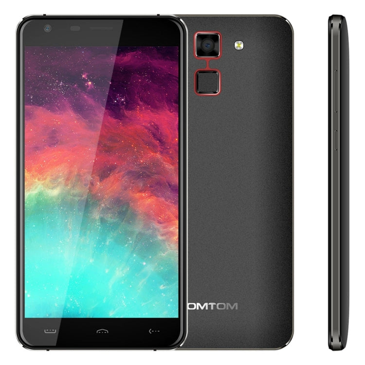 [HK Warehouse] HOMTOM HT30, 1GB+8GB, Fingerprint Identification, 5.5 inch 2.5D Android 6.0, MTK6580 Quad Core up to 1.3GHz, Network: 3G, Dual SIM, OTA, WiFi, BT, GPS, FM(Black)