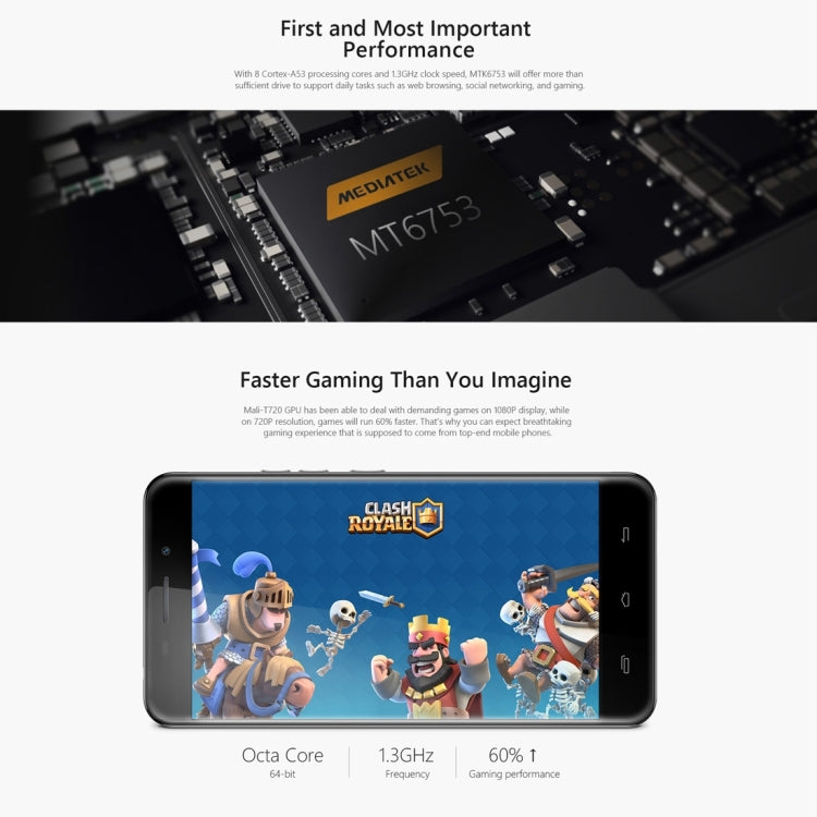 [HK Warehouse] Ulefone Metal, 3GB+16GB, Fingerprint Identification, 5.0 inch 2.5D Android 6.0 MTK6753 Octa Core up to 1.3GHz, OTG, Network: 4G