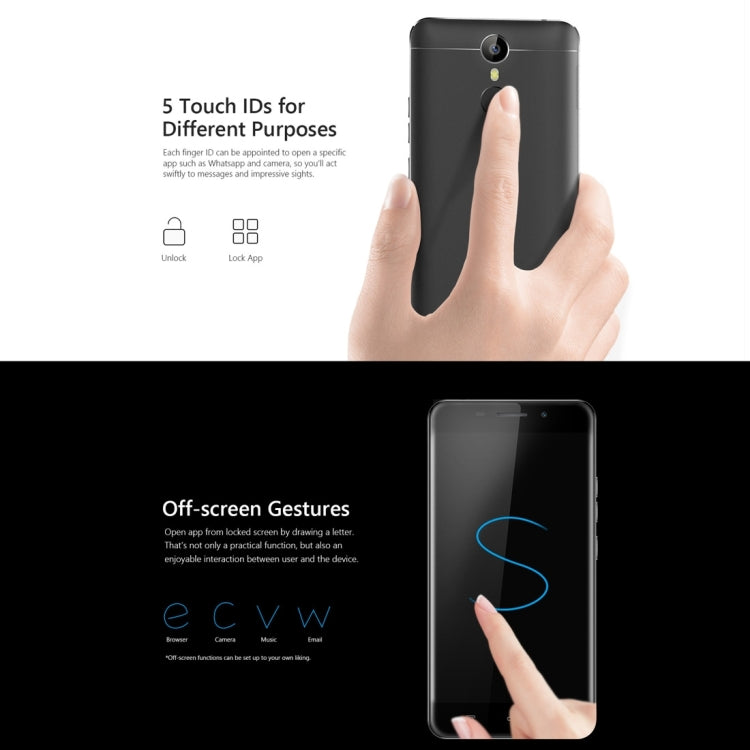 [HK Warehouse] Ulefone Metal, 3GB+16GB, Fingerprint Identification, 5.0 inch 2.5D Android 6.0 MTK6753 Octa Core up to 1.3GHz, OTG, Network: 4G