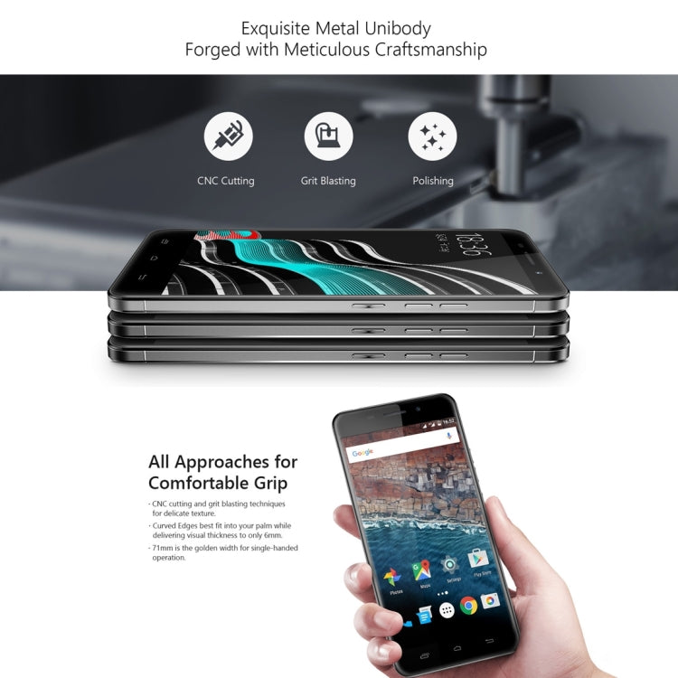 [HK Warehouse] Ulefone Metal, 3GB+16GB, Fingerprint Identification, 5.0 inch 2.5D Android 6.0 MTK6753 Octa Core up to 1.3GHz, OTG, Network: 4G