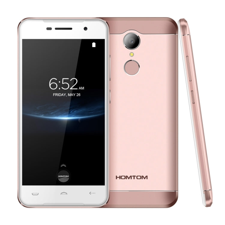 [HK Warehouse] HOMTOM HT37 Pro, 3GB+32GB, Music Breathing Light, Fingerprint Identification, 5.0 inch 2.5D Android 7.0 MTK6737 Quad Core up to 1.3GHz, Network: 4G, Dual SIM, OTG, WiFi, OTA, GPS(Rose Gold)