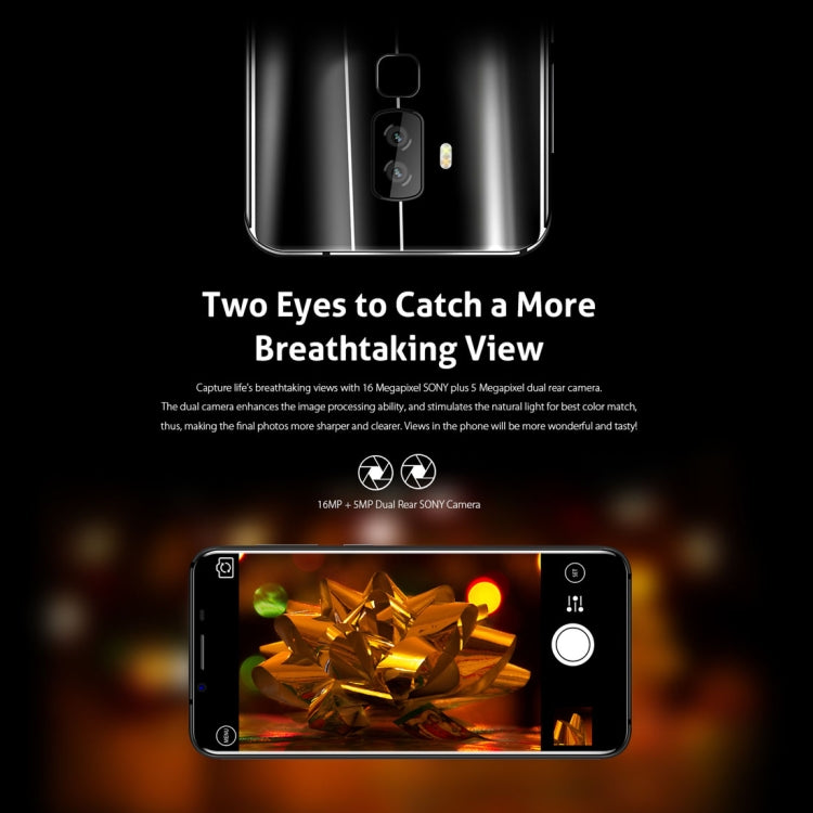 [HK Warehouse] HOMTOM S8, 4GB+64GB, Dual Back Cameras, Fingerprint Identification, 5.7 inch 2.5D Android 7.0 MTK6750T Octa Core up to 1.5GHz, Network: 4G, Dual SIM, OTG, WiFi, OTA, GPS(Blue)