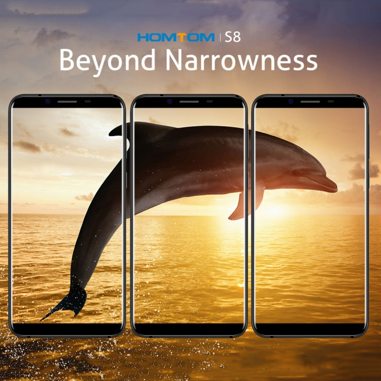 [HK Warehouse] HOMTOM S8, 4GB+64GB, Dual Back Cameras, Fingerprint Identification, 5.7 inch 2.5D Android 7.0 MTK6750T Octa Core up to 1.5GHz, Network: 4G, Dual SIM, OTG, WiFi, OTA, GPS(Blue)