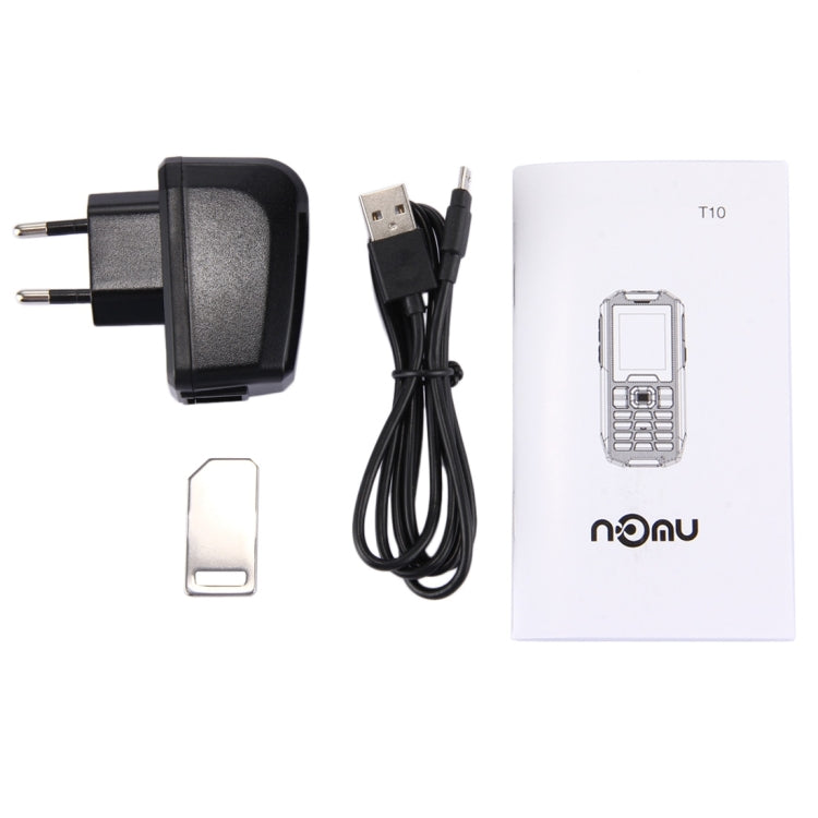 [HK Warehouse] NOMU T10 Triple Proofing Phone, IP68 Waterproof Dustproof Shockproof, 2800mAh Battery, MTK6261A, Dual SIM, SOS, FM, Flashlight(Black)