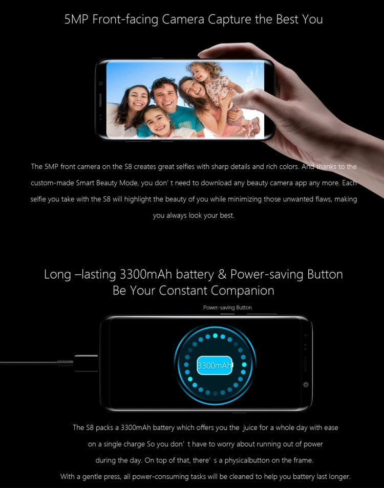 Meiigoo S8, 4GB+64GB, Dual Back Cameras, Fingerprint Identification, 6.1 inch 3D Arc Android 7.0 MTK6750T Octa Core up to 1.5GHz, Network: 4G(Gold)