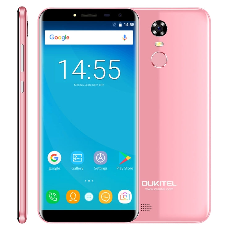 [HK Warehouse] OUKITEL C8, 2GB+16GB, Network: 3G, Fingerprint Identification, 5.5 inch Android 7.0 MTK6850A Quad Core up to 1.3GHz, Dual SIM