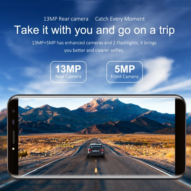 [HK Warehouse] OUKITEL C8, 2GB+16GB, Network: 3G, Fingerprint Identification, 5.5 inch Android 7.0 MTK6850A Quad Core up to 1.3GHz, Dual SIM