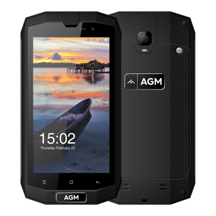 AGM A1Q Triple Proofing Phone, 4GB+64GB, 4050mAh Battery, IP68 Waterproof Dustproof Shockproof, 5.0 inch Android 7.0 Qualcomm MSM8916 Quad Core, Network: 4G, Dual SIM, OTG, NFC(Black)
