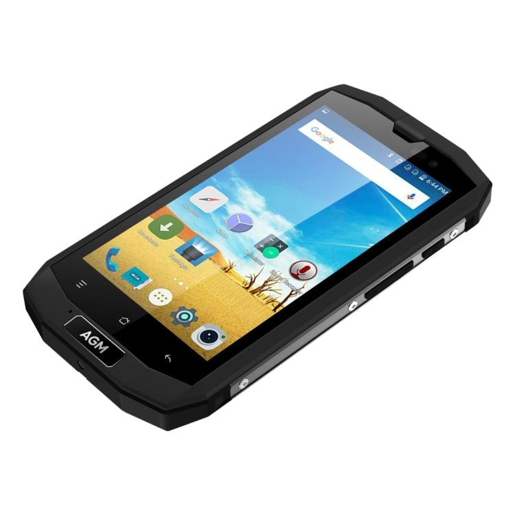 AGM A1Q Triple Proofing Phone, 4GB+64GB, 4050mAh Battery, IP68 Waterproof Dustproof Shockproof, 5.0 inch Android 7.0 Qualcomm MSM8916 Quad Core, Network: 4G, Dual SIM, OTG, NFC(Black)