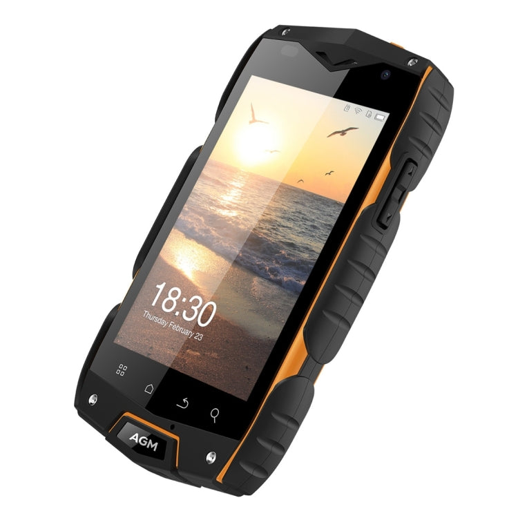 AGM A7 Triple Proofing Phone, 2GB+16GB, IP68 Waterproof Dustproof Shockproof, 4.0 inch Android 6.0 Qualcomm MSM8909 Quad Core, Network: 4G, Dual SIM, OTG(Orange)