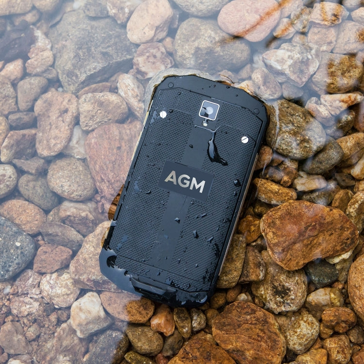 [HK Warehouse] AGM A8 Triple Proofing Phone, 3GB+32GB, EU Version, 4050mAh Battery, IP68 Waterproof Dustproof Shockproof, 5.0 inch Android 7.0 Qualcomm MSM8916 Quad Core, Network: 4G, Dual SIM, OTG, NFC(Black)