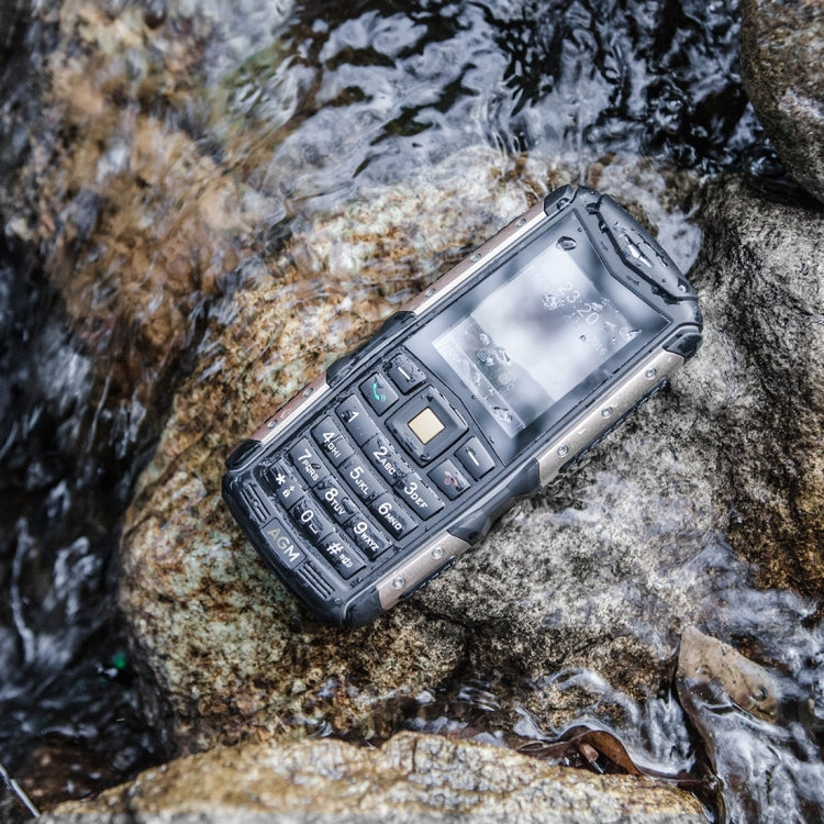 AGM M1 Triple Proofing Phone, IP68 Waterproof Dustproof Shockproof, 2570mAh Battery, SC7701, Network: 3G, Dual SIM, FM, TF(Black)
