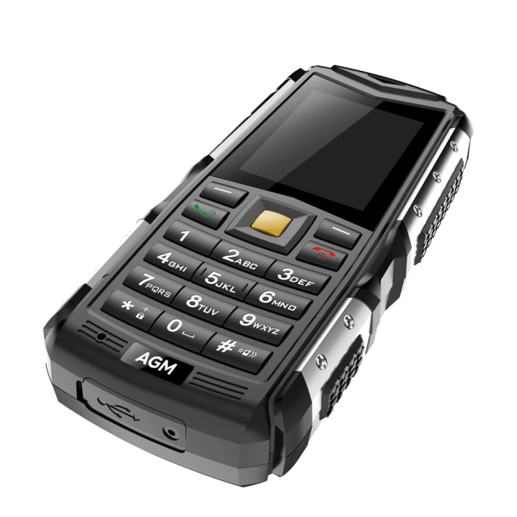 AGM M1 Triple Proofing Phone, IP68 Waterproof Dustproof Shockproof, 2570mAh Battery, SC7701, Network: 3G, Dual SIM, FM, TF(Black)