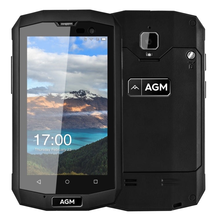 AGM A8 mini Triple Proofing Phone, 1GB+8GB, IP68 Waterproof Dustproof Shockproof, 4.0 inch Android 7.1.1 Qualcomm MSM8909 Quad Core, Network: 4G, Dual SIM, OTG(Black)