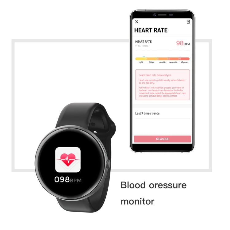 AllCall AC01 1.3 inch Smart Sport Watch IP68 Waterproof, Support Real-time Heart Rate Monitoring / Sleep Monitoring / Bluetooth (Black)