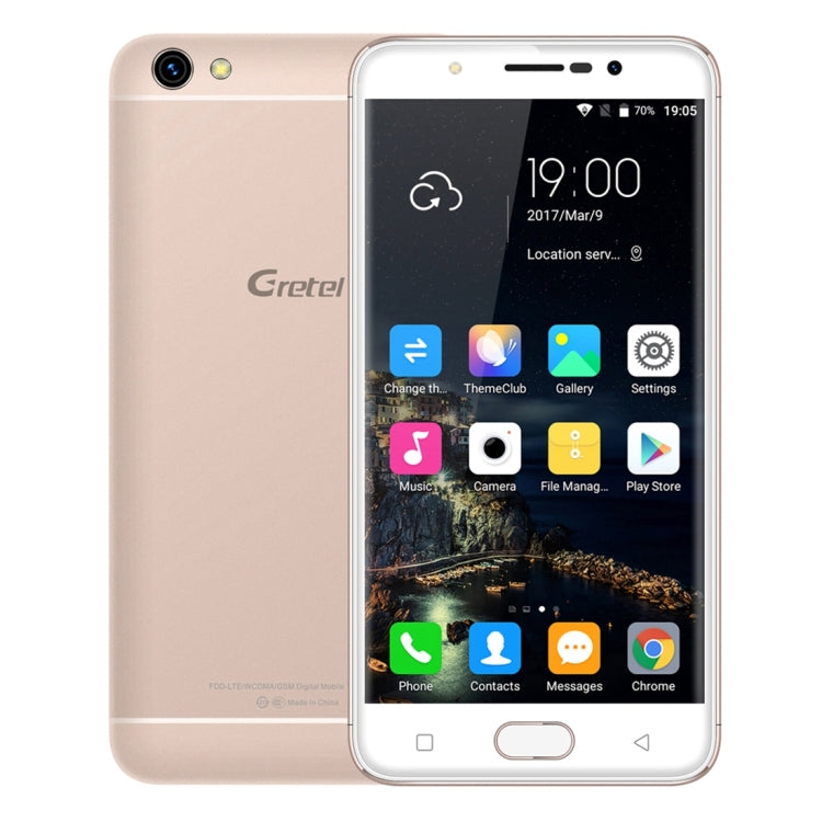[HK Warehouse] Gretel A9, 2GB+16GB, Front Fingerprint Identification Home Key, Dual SIM, Dual Camera, 5.0 inch Android 6.0 MT6737 Quad Core 1.25GHz, Network: 4G/3G/2G